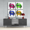 Colored Lips Glass Wall Art by Insigneart USA