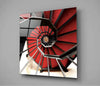 Red Stair Glass Wall Art by Insigneart USA