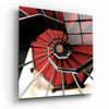 Red Stair Glass Wall Art by Insigneart USA