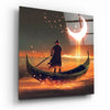 Red Moon Glass Wall Art by Insigneart USA