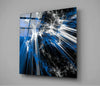 Blue Explosion Glass Wall Art by Insigneart USA