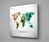 World Map Glass Wall Art by Insigneart USA