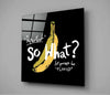 So What? Glass Wall Art by Insigneart USA