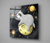 Laziness on the Moon Glass Wall Art by Insigneart USA