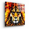 Lion Glass Wall Art by Insigneart USA