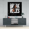 Rule Breaker Glass Wall Art by Insigneart USA