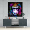 Intellectual Monkey Glass Wall Art by Insigneart USA