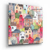 Cute Houses Glass Wall Art by Insigneart USA