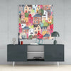 Cute Houses Glass Wall Art by Insigneart USA