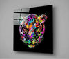 Colored Tiger Glass Wall Art by Insigneart USA