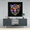 Colored Tiger Glass Wall Art by Insigneart USA