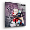Harley Quinn Glass Wall Art by Insigneart USA