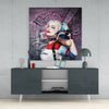 Harley Quinn Glass Wall Art by Insigneart USA