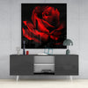 Red Rose Glass Wall Art by Insigneart USA