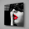 Red Lips Glass Wall Art by Insigneart USA