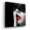 Red Lips Glass Wall Art by Insigneart USA