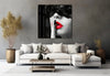 Red Lips Glass Wall Art by Insigneart USA