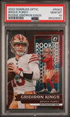 Graded 2022 Panini Donruss Optic Brock Purdy #RGK2 Rookie Gridiron Kings RC Football Card PSA 10 Gem Mint