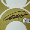 Framed Autographed/Signed Ricardo Kaka 35x39 Real Madrid White/Gold Retro Soccer Futbol Jersey Beckett BAS COA by Hall of Fame Sports Memorabilia