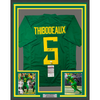 Framed Autographed/Signed Kayvon Thibodeaux 35x39 Oregon Green College Football Jersey JSA COA