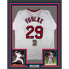 Framed Autographed/Signed Keith Foulke 35x39 Boston White Baseball Jersey JSA COA