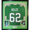 Framed Autographed/Signed Jason Kelce 35x39 Philadelphia Kelly Green Football Jersey PSA/DNA COA by Hall of Fame Sports Memorabilia