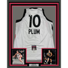 Framed Autographed/Signed Kelsey Plum 35x39 "1st Pick" Las Vegas White Basketball Jersey JSA COA