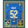 Framed Autographed/Signed Khalil Mack 35x39 Los Angeles LA Light Blue Football Jersey Beckett BAS COA