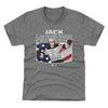 Jack Hughes New Jersey American Flag WHT by 500 LEVEL