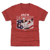Jack Hughes New Jersey American Flag WHT by 500 LEVEL