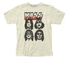 Kiss Kiss Four Faces Fitted Jersey Tee [T-Shirt] by Rock Band Apparel