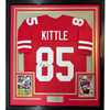 Framed Autographed/Signed George Kittle 35x39 San Francisco Red Football Jersey Beckett BAS COA by Hall of Fame Sports Memorabilia