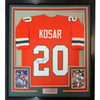 Framed Autographed/Signed Bernie Kosar 35x39 Miami Orange College Football Jersey JSA COA by Hall of Fame Sports Memorabilia