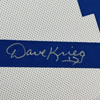 Framed Autographed/Signed David Krieg 35x39 Seattle White Football Jersey JSA COA