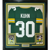 Framed Autographed/Signed John Kuhn 35x39 Green Bay Green Football Jersey PSA/DNA COA