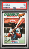 Graded 1977 Topps Lou Brock #355 Baseball Card PSA 7 Near Mint
