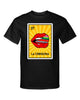 La Chingona Licking Lips Loteria Mexican Bingo Style Funny Graphic Tee Shirt by MyWackyTees