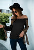 Lace Knit Patterns Top | Womens Long Sleeve Shirts by FitiqueFit