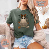 Lace Ghost Comfort Colors Halloween Shirt – Women’s Spooky Tee by Adorb Custom Tees