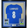 Framed Autographed/Signed Frank Lampard 35x39 Chelsea FC Blue Soccer Futbol Jersey Beckett BAS COA by Hall of Fame Sports Memorabilia