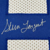Framed Autographed/Signed Steve Largent 35x39 Seattle White Football Jersey PSA/DNA COA