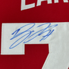 Framed Autographed/Signed Dylan Larkin 35x39 Detroit Red Hockey Jersey Beckett BAS COA by Hall of Fame Sports Memorabilia