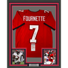 Framed Autographed/Signed Leonard Fournette 35x39 Tampa Bay Red Football Jersey JSA COA