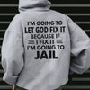 Let God Fix It Quote Hoodie – Vintage Christian Faith Graphic Pullover, Inspirational Religious Sweatshirt, Unisex Heavy Blend