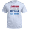 Loves Jesus & America Too Bold (Front) by Shield Republic