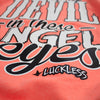 Lil Bit Of Devil in these Angel Eyes Hoodie by Luckless Outfitters