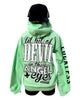 Lil Bit Of Devil in these Angel Eyes Hoodie by Luckless Outfitters