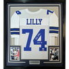 Framed Autographed/Signed Bob Lilly HOF 80 35x39 Dallas White Football Jersey JSA COA by Hall of Fame Sports Memorabilia