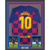 Framed Autographed/Signed Lionel Leo Messi 35x39 FC Barcelona Soccer Jersey Beckett BAS COA