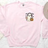 Little Ghost Iced Coffee Sweatshirt – Cute Halloween Ghost Sweatshirt by Adorb Custom Tees